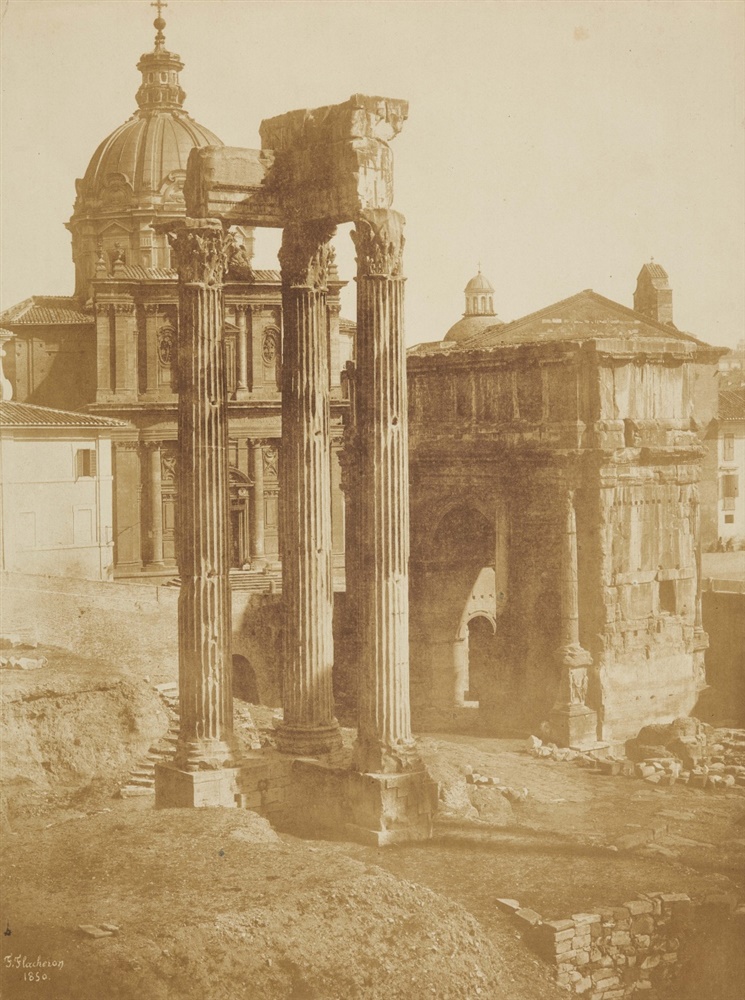 Frédéric FlachéronTempel des Jupiter und Septimius-Severus-Bogen, Forum Romanum