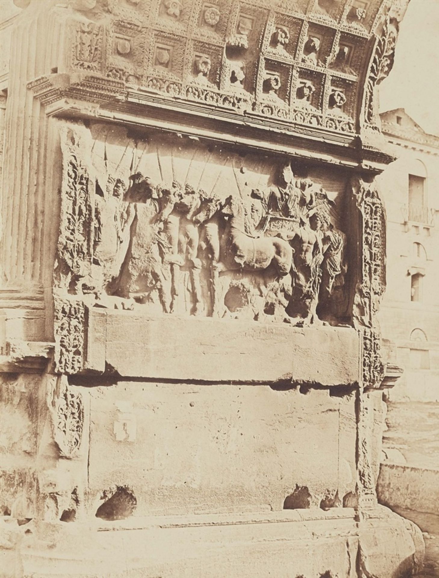 James AndersonTitusbogen: Basrelief mit Triumphzug und Spolie des Salomon-Tempels/Basrelief m - Image 2 of 2