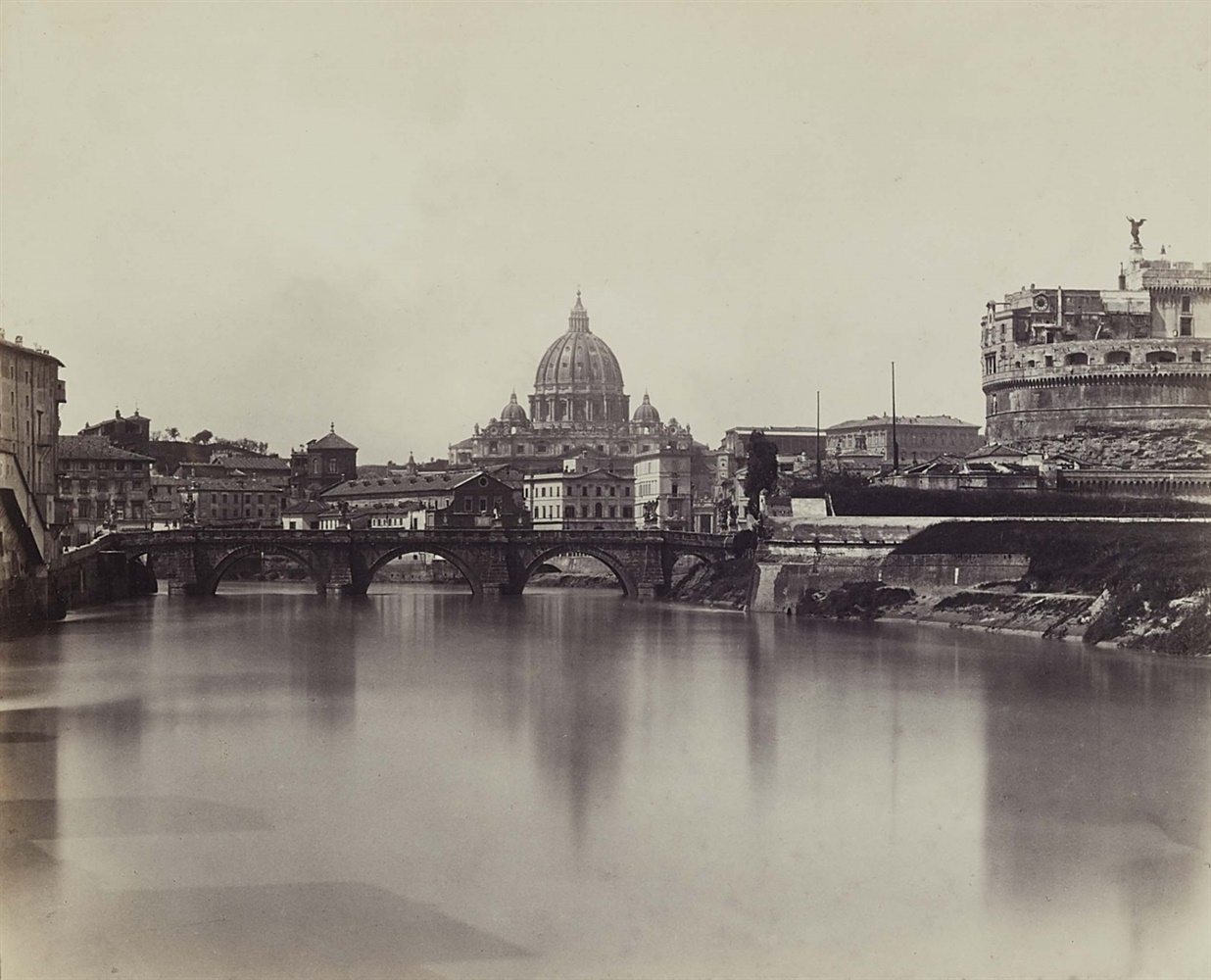 Charles SoulierBlick auf den Tiber mit Engelsbrücke