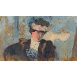 Edouard VuillardMadame Hessel au chapeau garni de roses