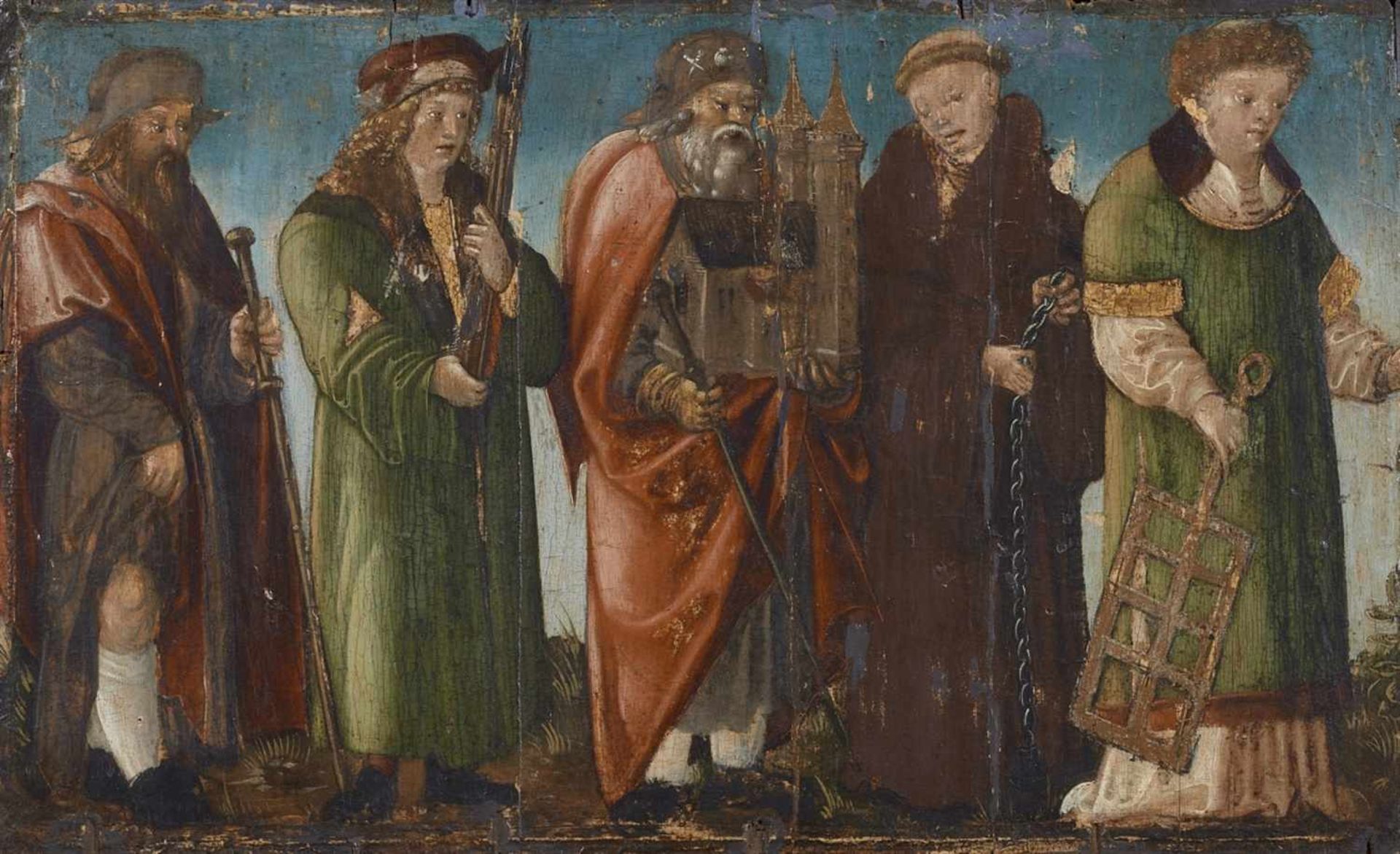 Deutscher Meister des frühen 16. JahrhundertsFünf stehende Heilige