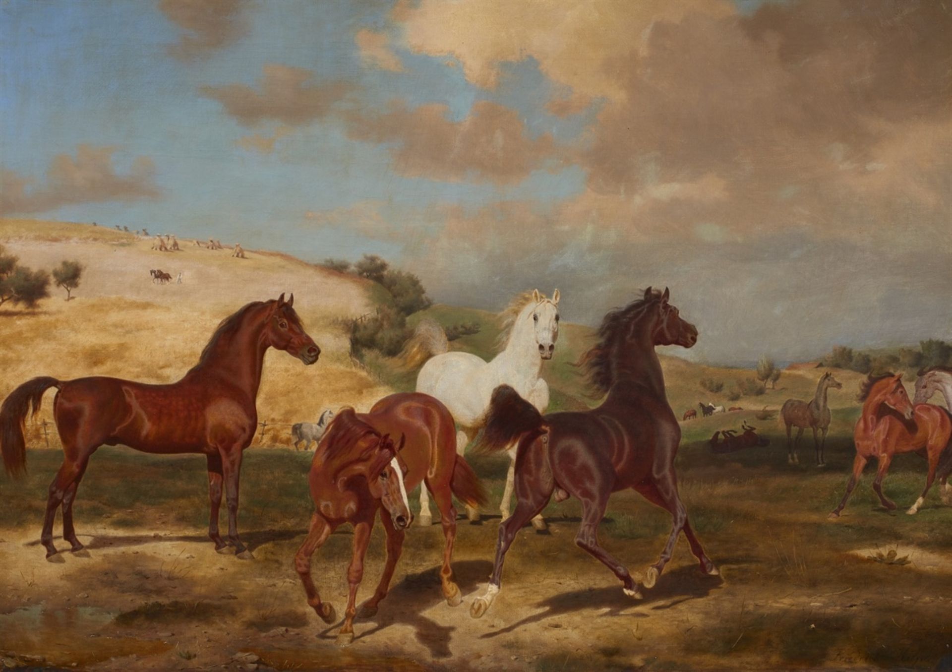 Friedrich Anton KilpPferde auf der Sommerwiese