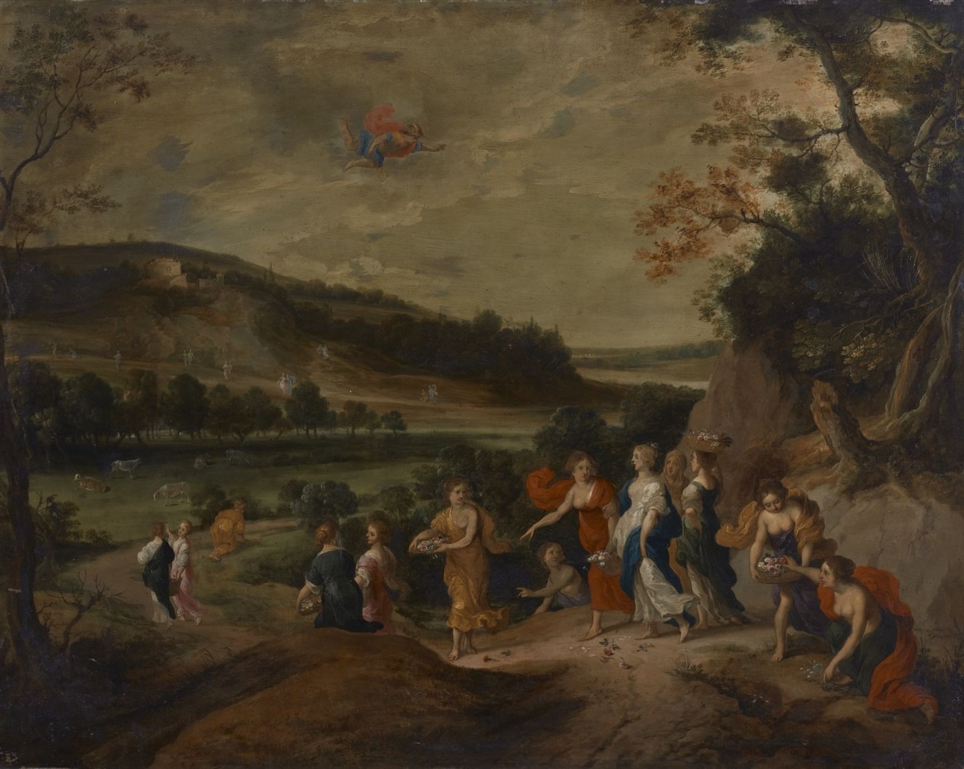 Niederländischer Meister des 17. JahrhundertsBerglandschaft mit Merkur, Herse und ihren Schw