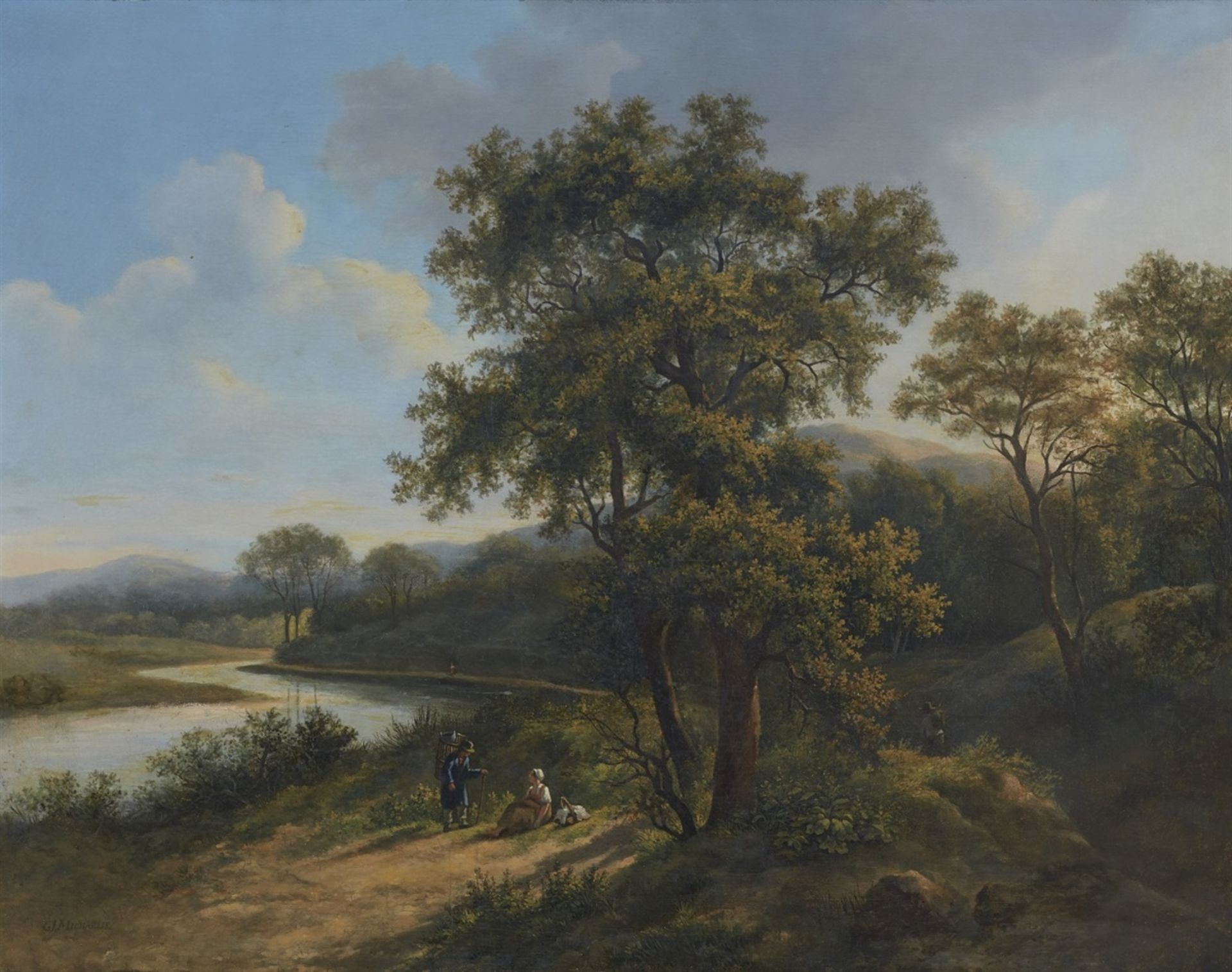 Gerrit Jan MichaelisBewaldete Landschaft mit Rastenden