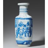 Blau-weiße Rouleauvase. Kangxi-Periode (1662-1722)