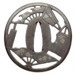 Tsuba. Eisen. Kamiyoshi-Werkstatt. Provinz Higo. 18./19. Jh.