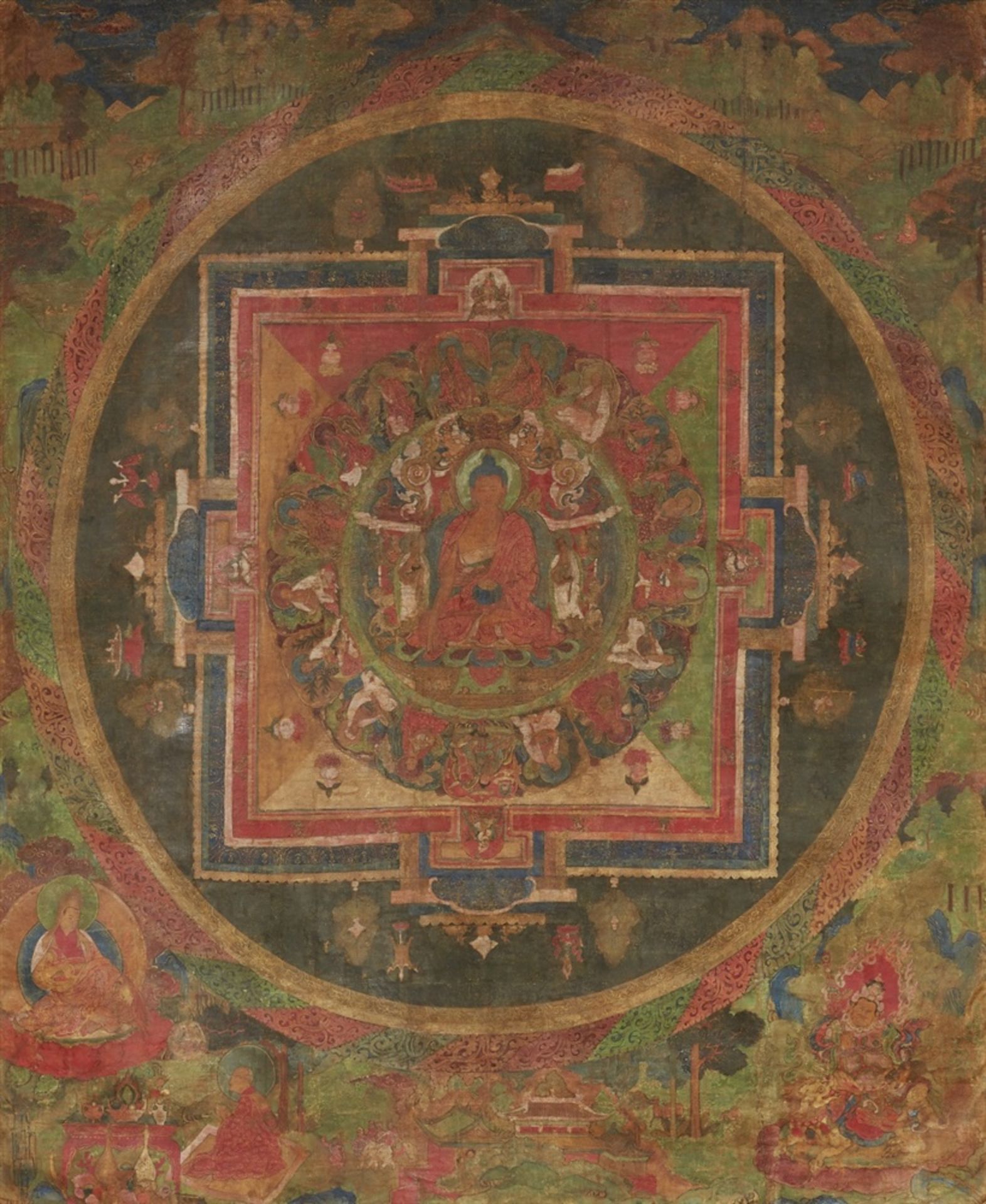 Mandala des Buddha Shakyamuni. Tibet. 18. Jh.