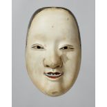 No-Maske vom Typ Magojiro. Holz, bemalt. 20. Jh.