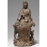 Bodhisattva Guanyin, Bronze. Süd-China. 18. Jh.