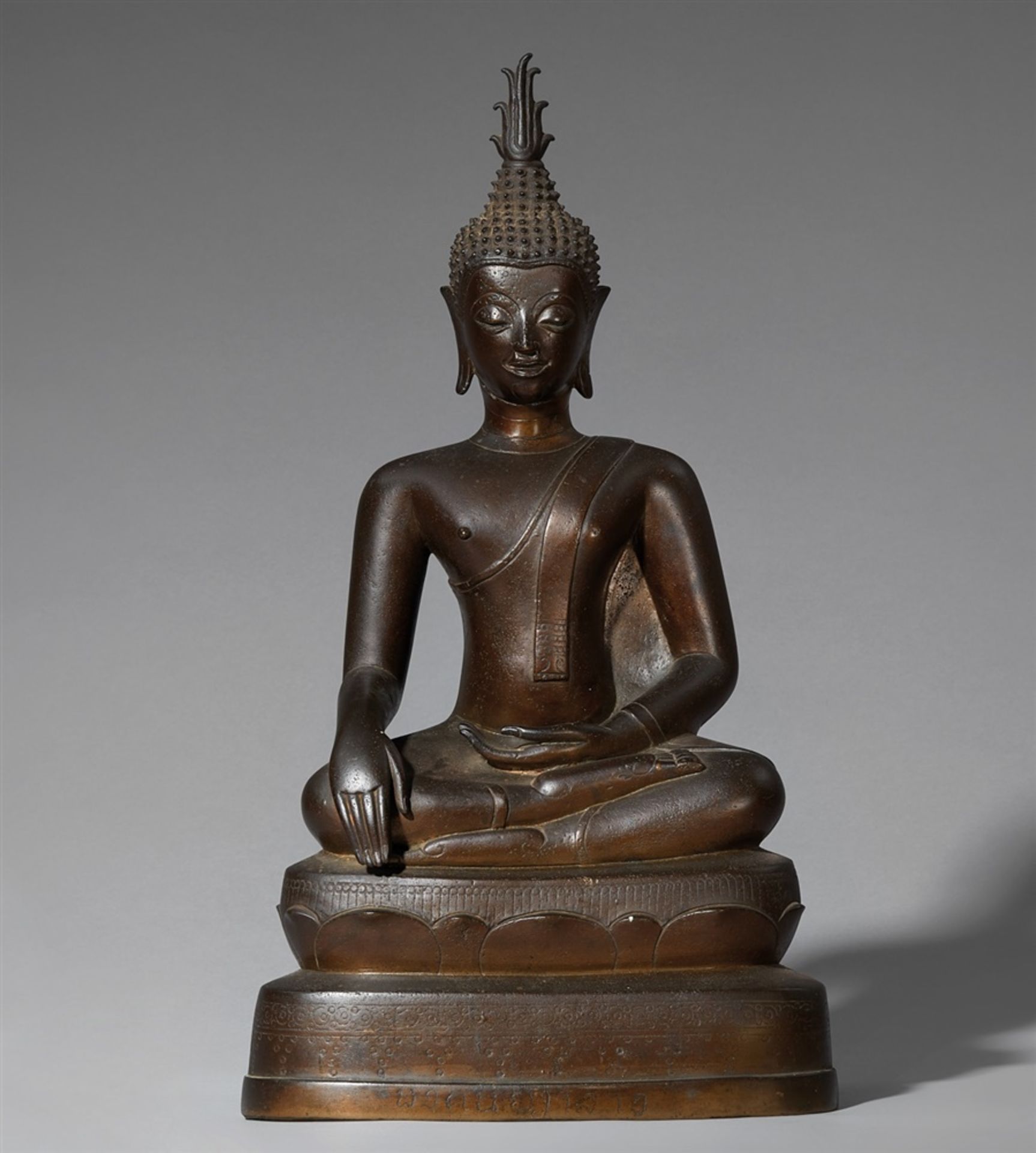 Buddha Maravijaya. Bronze. Thailand, Chieng Sen. 16. Jh.