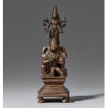 Hanuman und Vishnu. Kupferlegierung. Indien.