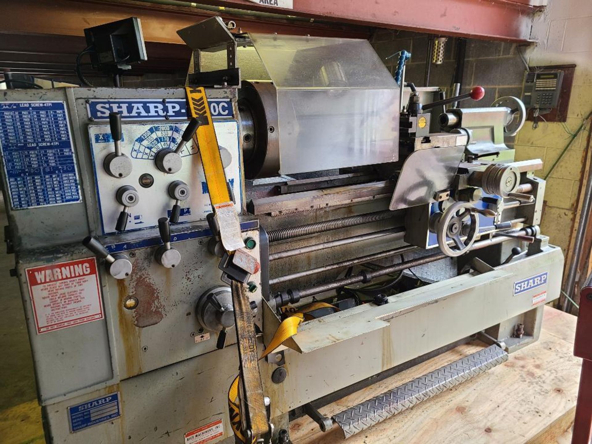 2003 Sharp 1640 Engine Lathe with Digital Readout