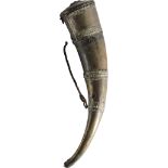 Powder Horn with belt, 19th Century