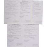 LOT OF 5 AWARDING DOCUMENTS