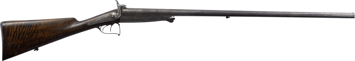 Hunting percussion Rifle with two barrel, 19th Century