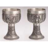 Chalice pewter on pedestal