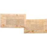 Louis XVI King of France Royal Warrant for the printing of a French Grammar awarded to a