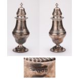 Large silver sugar caster