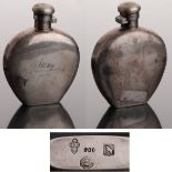 Silver alcohol pocket flask