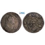 Rouble 1734, Kadashevsky Mint, Moscow, Silver
