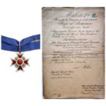 ORDER OF THE CROWN OF ROMANIA, to a Romanian General Inspector