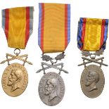 Manhood and Loyalty Medal, Military, Set 1-3 Classes, instituted on the 3rd November 1903