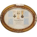 Framed Veteran Group of 2 Decorations World War I