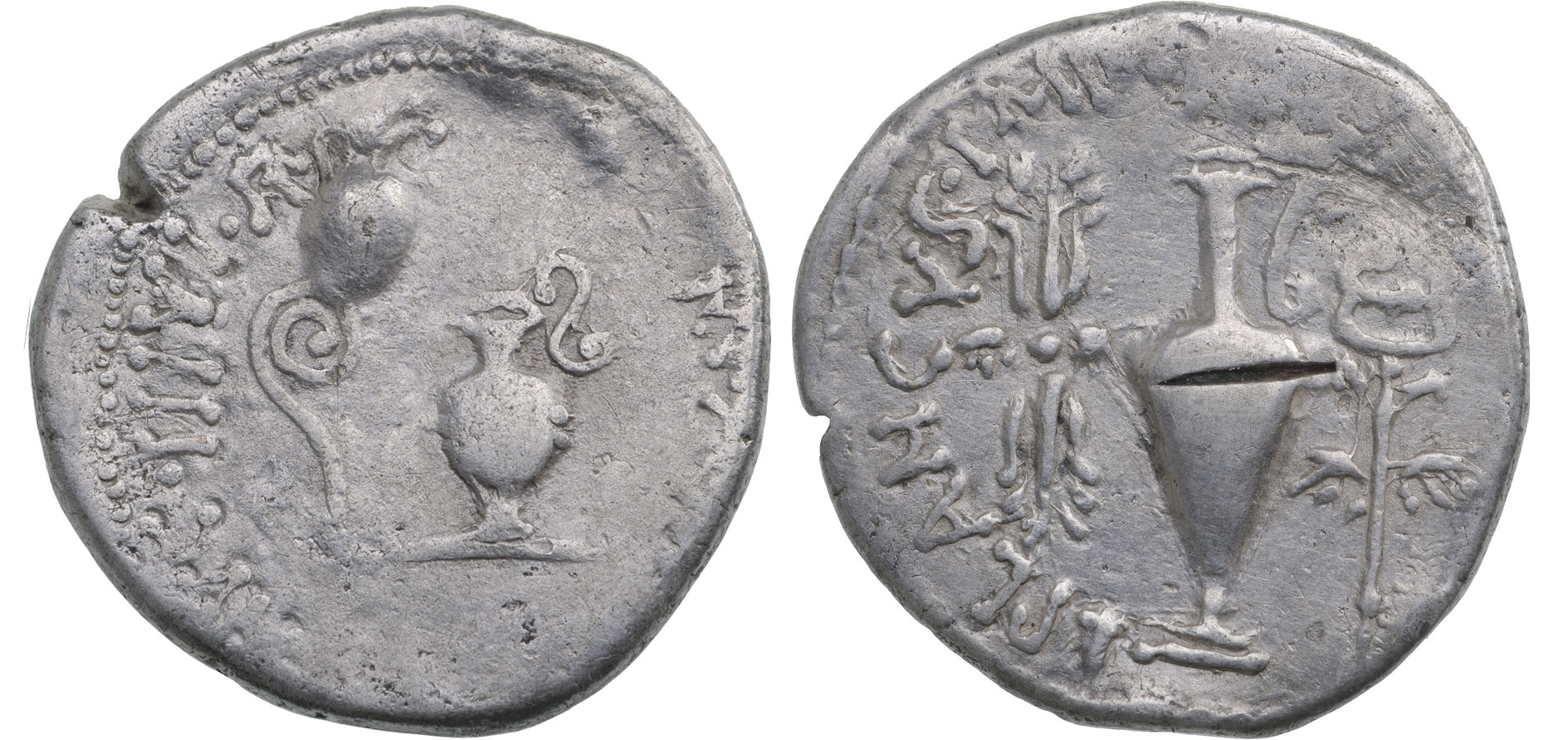 Marcus Antonius und L. Munatius Plancus, Denarius 40 BC