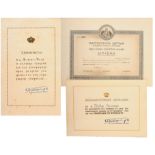 3 DIFFERENT GREEK CERTIFICATES AND AWARDING DOCUMENTS