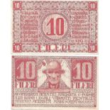 1919 PROVISIONNAL ISSUES, 10 Fileri (1st of December 1919), light red