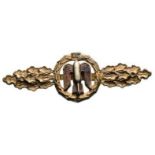 Luftwaffe Front Flying Clasp for Bomber, Gold, instituted in 1941
