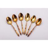 Set consisting of 6 mocha spoons