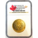 Elizabeth II (1952 - ), 50 Dollars 2004 "25th Maple Leaf Anniversary"