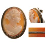 Oval Shell Stone Cameo