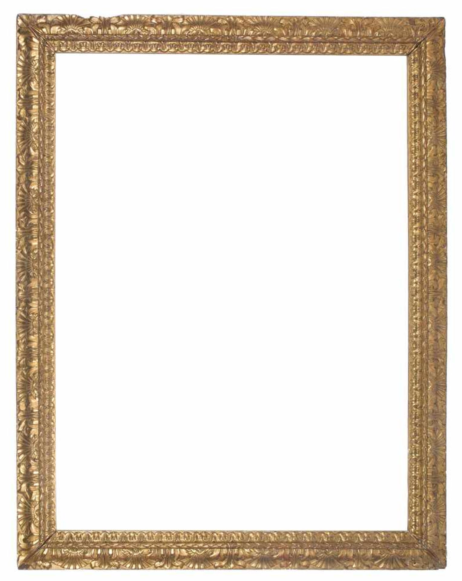 Large carved and gilded wooden Spanish frame. 17th century.