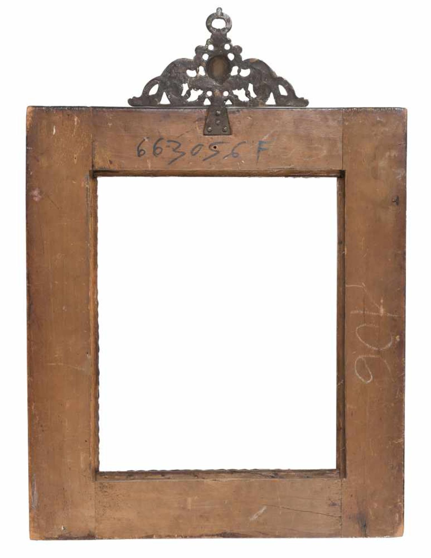 Carved ebony frame with gilt bronze applications. Italy. 17th century. - Bild 4 aus 4