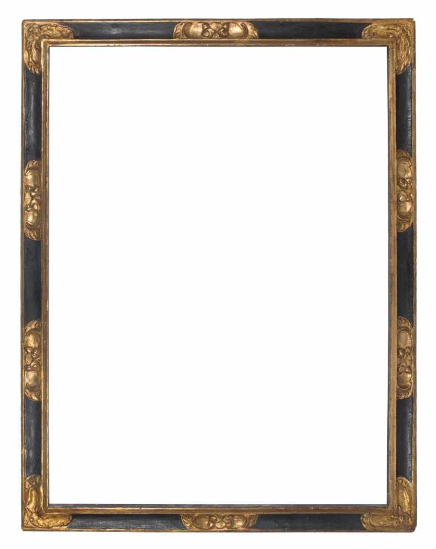 Large carved and gilded wooden Spanish frame. 17th century.