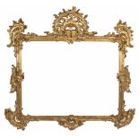 Large spanish carved and gilded wooden frame. Luis XV style. 18th century.
