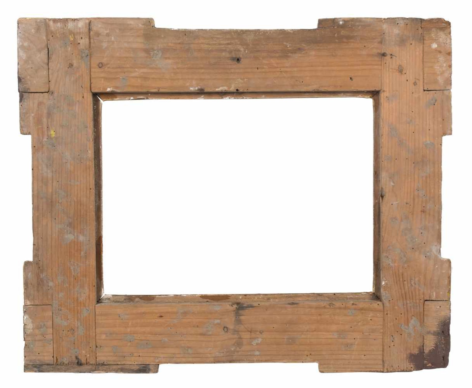 Carved and gilded wooden Spanish frame with corner pieces. 18th century. - Bild 4 aus 4