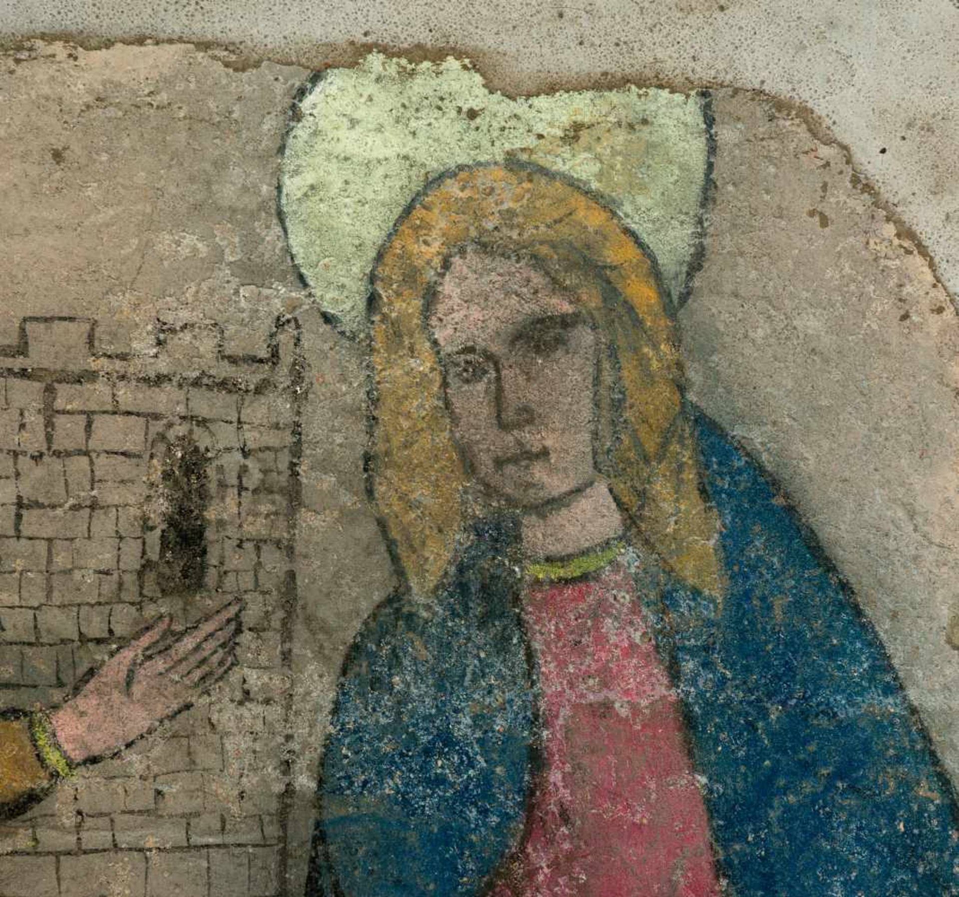 Mural. Lineal Gothic. Late 13th century – early 14th century.<b - Bild 2 aus 3