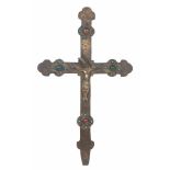 Gilded and chased processional crucifix. Spain. Gothic. 14th century.