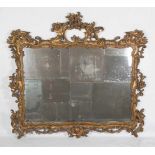 Large, carved and gilded cornucopia mirror. Circa 1930.