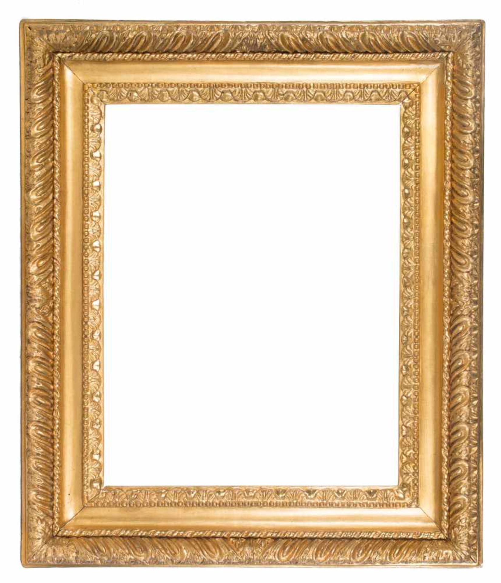 Carved and gilded wooden frame. Italy. 18th century.