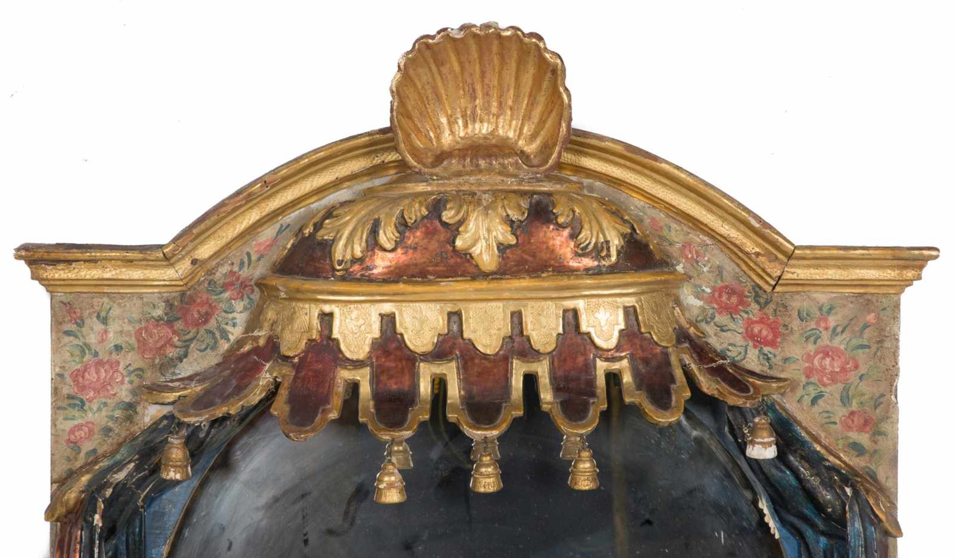 Carved, polychromed and gilded shrine. Charles III period (Spain). 18th century. - Bild 2 aus 3