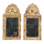 Pair of carved and gilded cornucopias. 18th century.