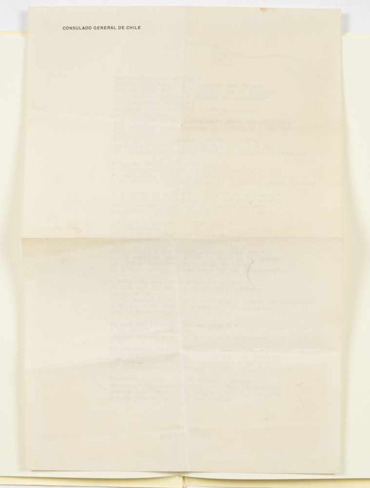 Pablo Neruda. Documentary set consisting of three black and white photographs, three handwritten - Image 14 of 56