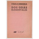 Neruda, Pablo. “Dos odas elementales”. 1st edition. Totoral, Cordoba, Argentina. Published by