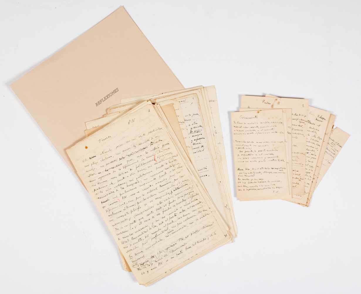 Amado Alonso (Lerín, 1896 - Arlington, 1952. Manuscript for. "Poesía y estilo de Pablo Neruda" ( - Image 3 of 6