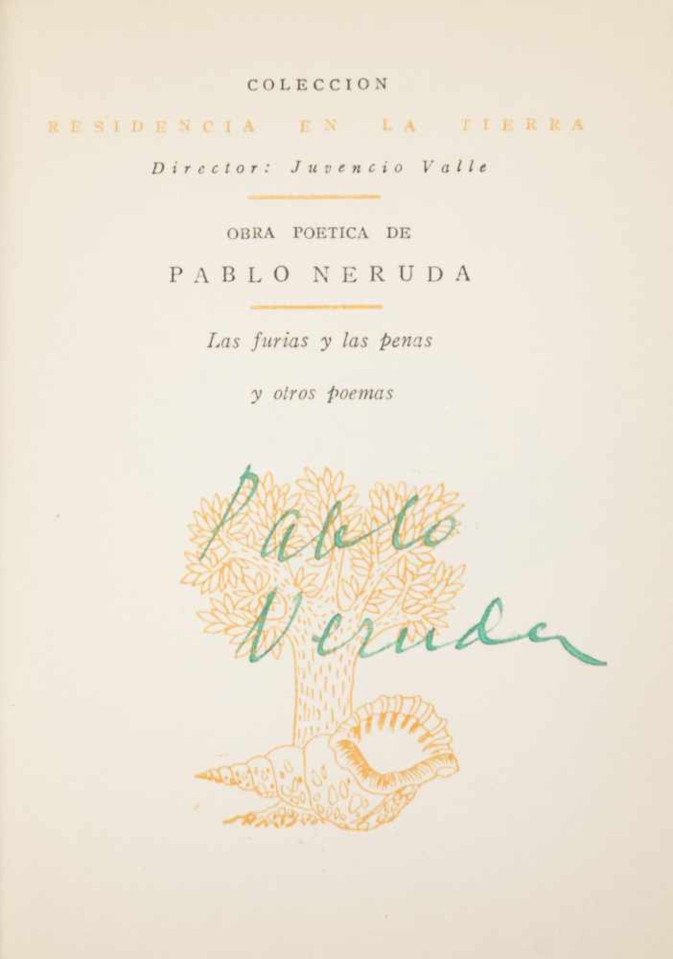 Lot of 10 small poetic works by Pablo Neruda:La canción de la fiesta. Crepusculario. Santiago de - Bild 20 aus 22