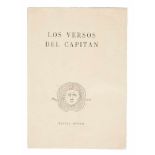 Neruda, Pablo. ‘Los versos del capitán” ("The verses of the captain ”). Napoli - MCMLII 4º m.,